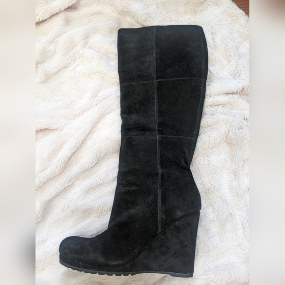 00's Suede Leather Aldo Wedge Boots - Picture 7 of 13